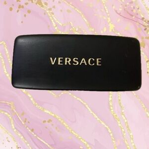 Versace Women’s Black Sunglasses Case, Black Velvet Interior